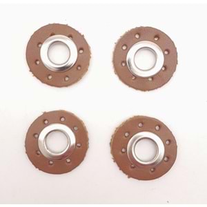 Çanta Aksesuar Sütlü Kahve Gerçek Derili 4 lü Kuşgözü Gümüş