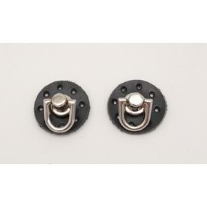 Çanta Aksesuar Siyah Renk Gerçek Deri Çift Küp Askı Gümüş Metal