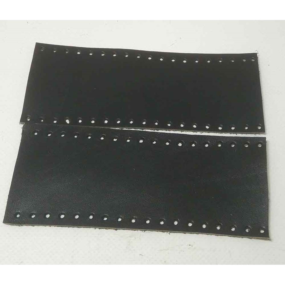 Çanta Aksesuar 15X6 Cm Siyah Renk Gerçek Deri Tutma Sapı Simit Sap Örgü Çanta İçin