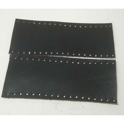 Çanta Aksesuar 15X6 Cm Siyah Renk Gerçek Deri Tutma Sapı Simit Sap Örgü Çanta İçin