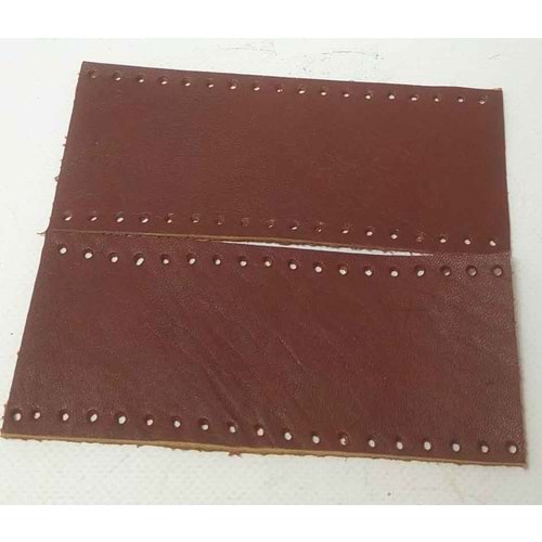 Çanta Aksesuar Kızıl Kahve Renk Gerçek Deri Tutma Sapı 15X6 Cm Simit Sap