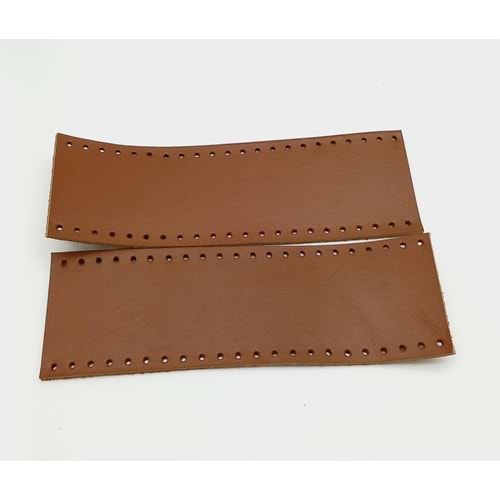 Çanta Aksesuar Sütlü Kahve Gerçek Deri Tutma Sapı 18X6 Cm Simit Sap