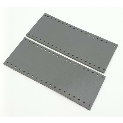 Çanta Aksesuar Gri Gerçek Deri Tutma Sapı 15X6 Cm Simit Sap