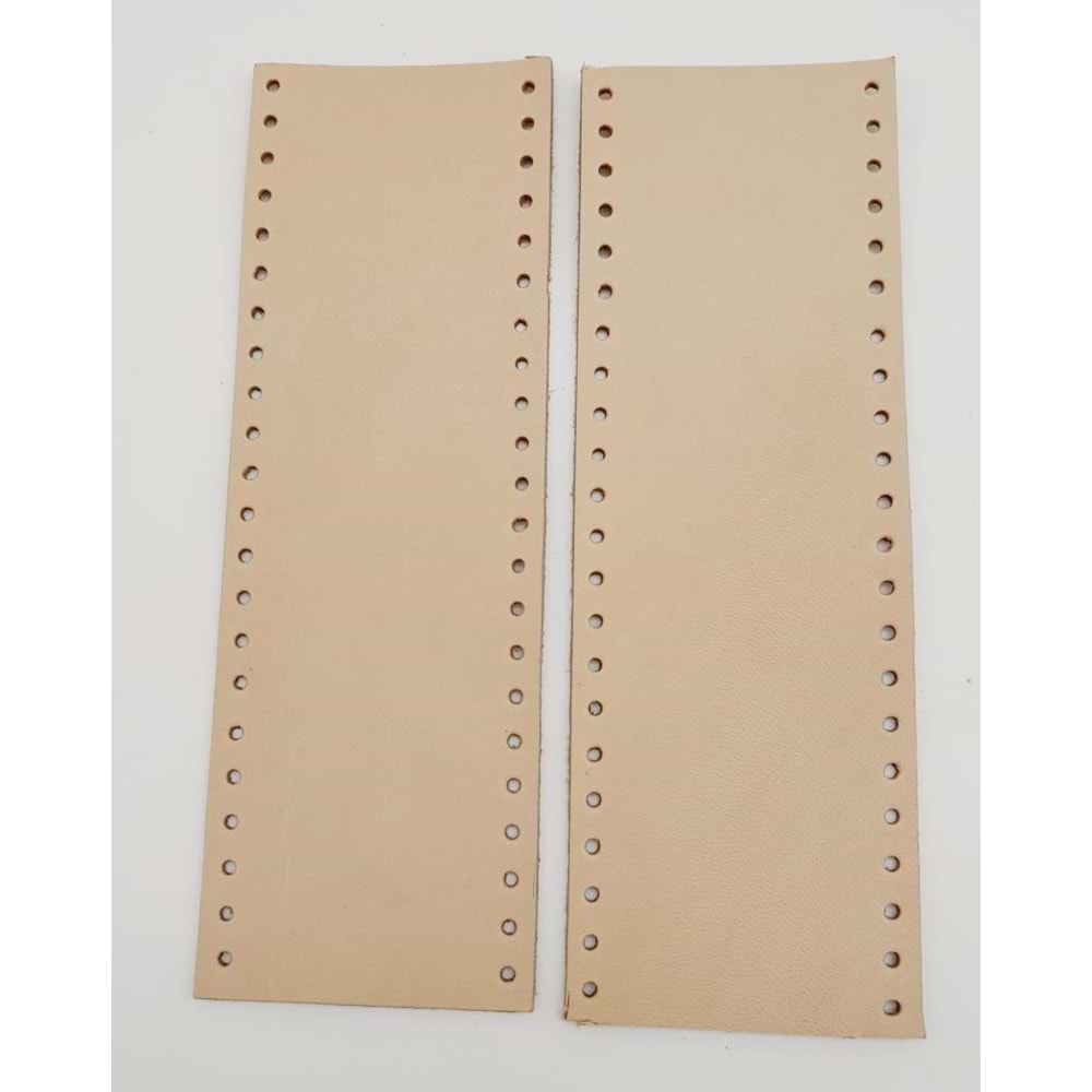 Çanta Aksesuar Ham Doğal Gerçek Deri Tutma Sapı 18X6 Cm Simit Sap