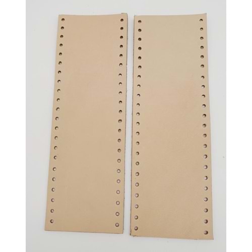 Çanta Aksesuar Ham Doğal Gerçek Deri Tutma Sapı 18X6 Cm Simit Sap