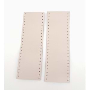 Çanta Aksesuar Bej Gerçek Deri Tutma Sapı 15X6 Cm Simit Sap