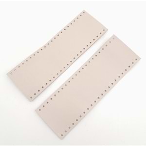 Çanta Aksesuar Bej Gerçek Deri Tutma Sapı 15X6 Cm Simit Sap