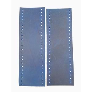 Çanta Aksesuar Crazy Oil Saks Mavi Gerçek Deri Tutma Sapı 18X6 Cm Simit Sap