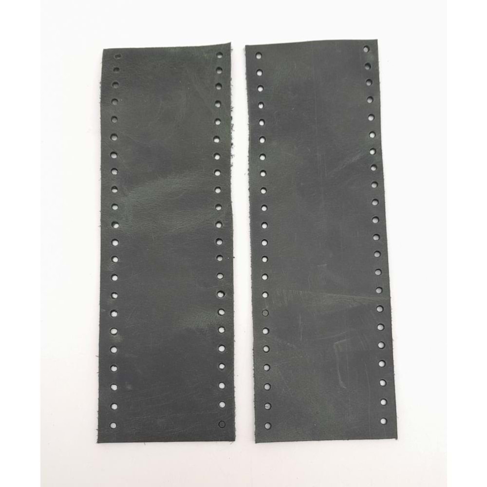 Çanta Aksesuar Crazy Oil Yeşil Gerçek Deri Tutma Sapı 18X6 Cm Simit Sap