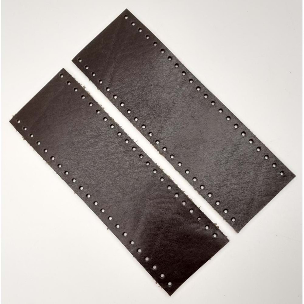 Çanta Aksesuar Kahverengi Gerçek Deri Tutma Sapı 18X6 Cm Simit Sap