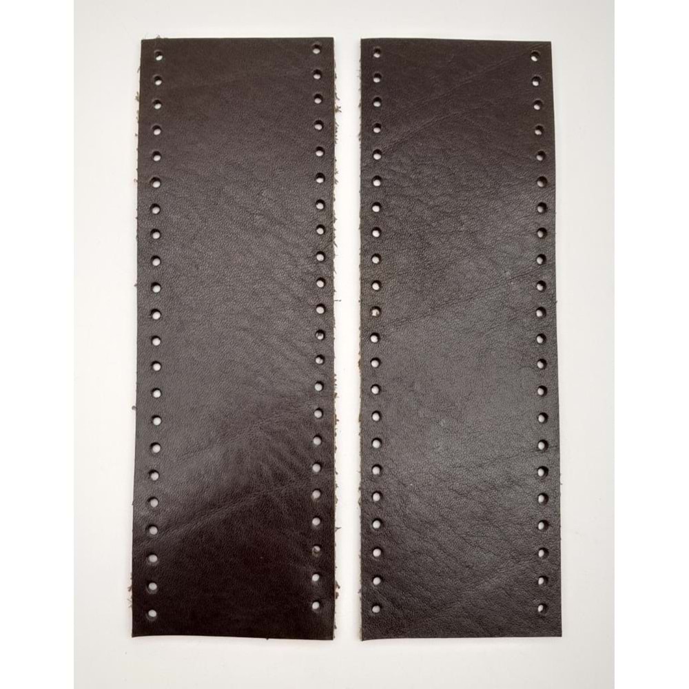 Çanta Aksesuar Kahverengi Gerçek Deri Tutma Sapı 18X6 Cm Simit Sap