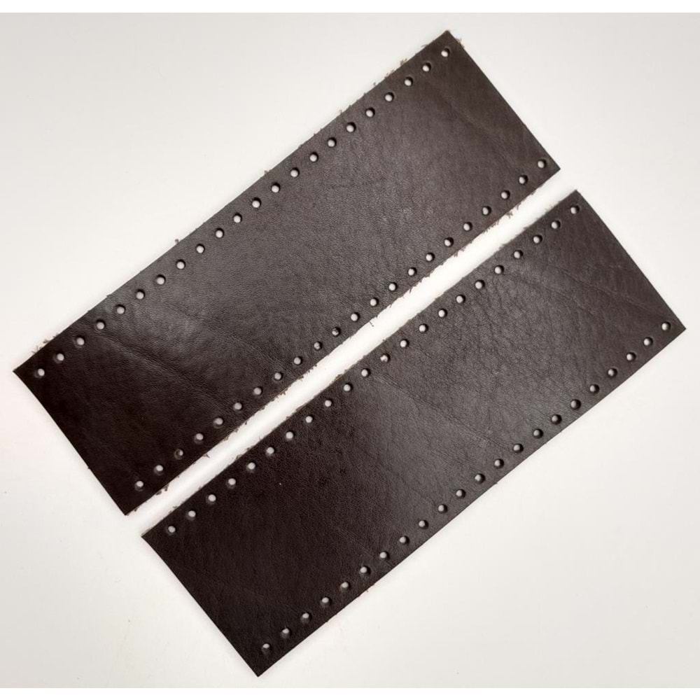 Çanta Aksesuar Kahverengi Gerçek Deri Tutma Sapı 18X6 Cm Simit Sap