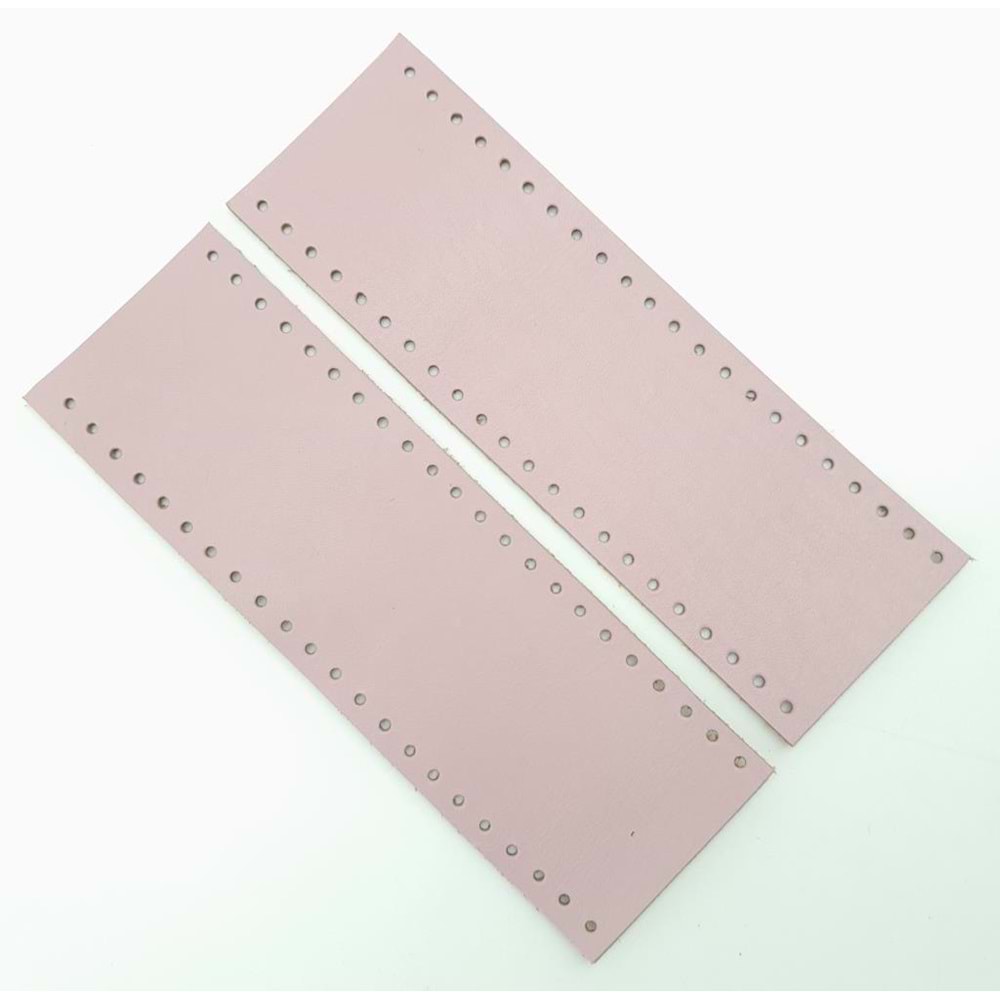 Çanta Aksesuar Lila Gerçek Deri Tutma Sapı 18X6 Cm Simit Sap