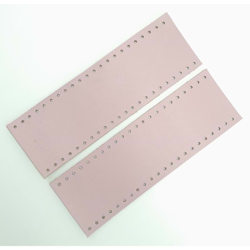 Çanta Aksesuar Lila Gerçek Deri Tutma Sapı 18X6 Cm Simit Sap