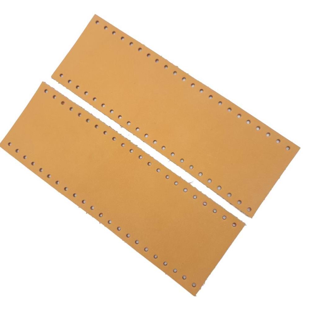 Çanta Aksesuar Açık Taba Gerçek Deri Tutma Sapı 18X6 Cm Simit Sap