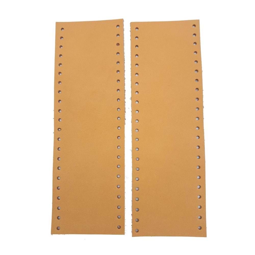 Çanta Aksesuar Açık Taba Gerçek Deri Tutma Sapı 18X6 Cm Simit Sap