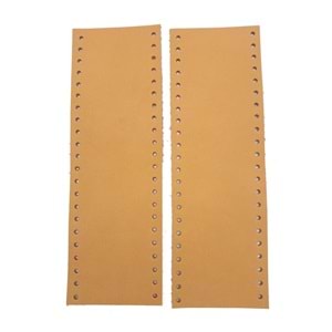 Çanta Aksesuar Açık Taba Gerçek Deri Tutma Sapı 18X6 Cm Simit Sap