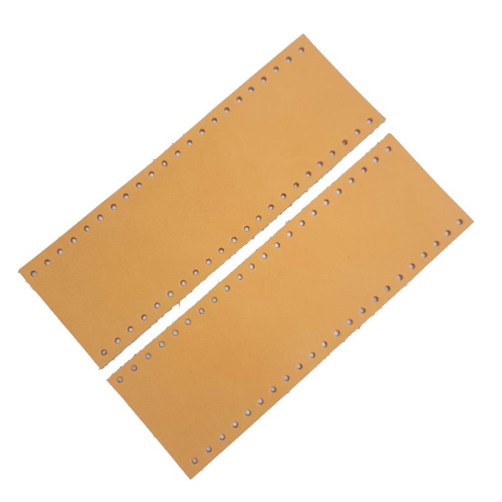 Çanta Aksesuar Açık Taba Gerçek Deri Tutma Sapı 18X6 Cm Simit Sap