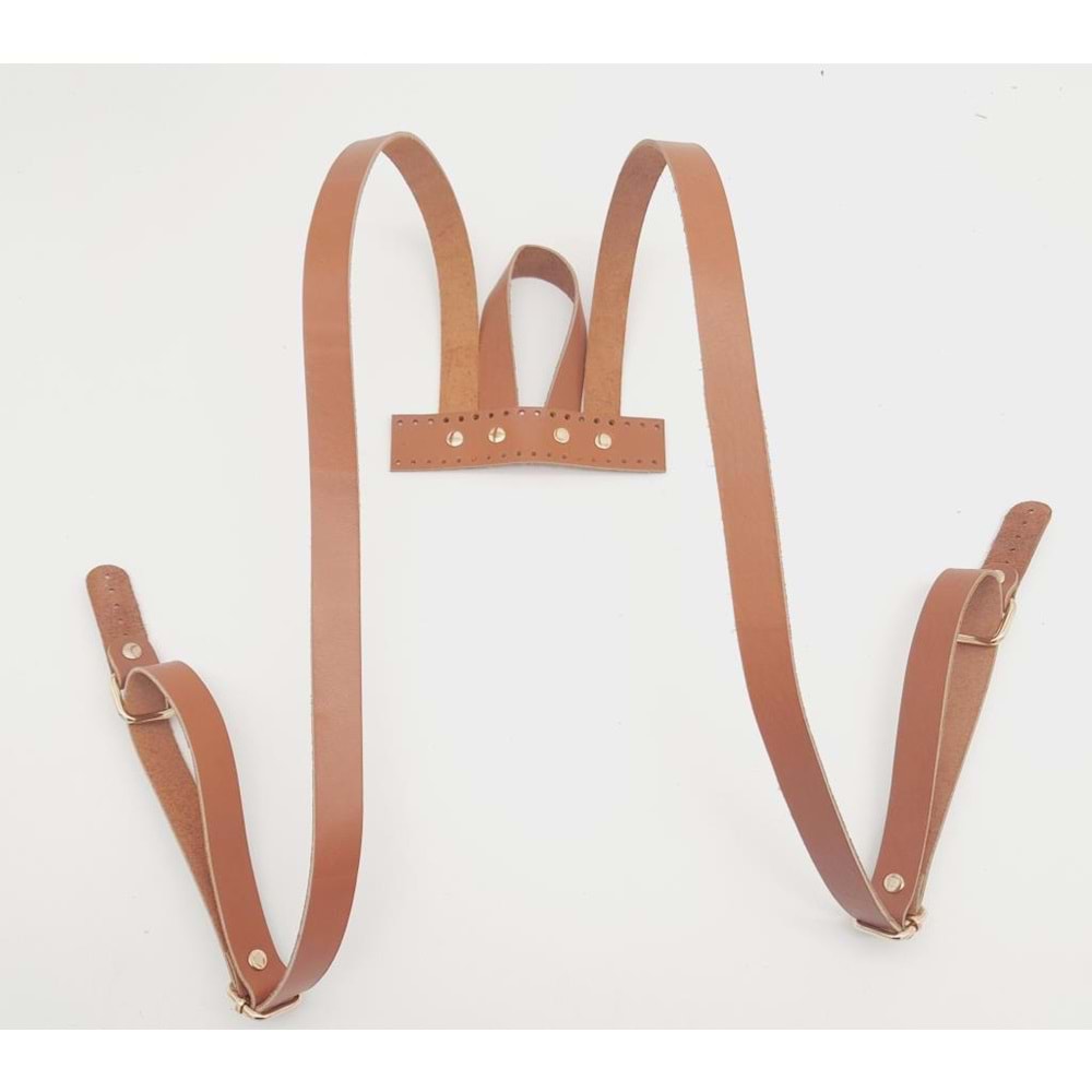 Çanta Aksesuar Gerçek Deri Taba Sırt Çanta Sapı Light Gold Metalli