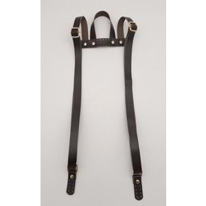 Çanta Aksesuar Gerçek Deri Kahverengi Sırt Çanta Sapı Light Gold Metalli