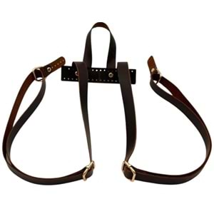 Çanta Aksesuar Gerçek Deri Sırt Çanta Sapı Crazy Oil Kahve Light Gold Metalli