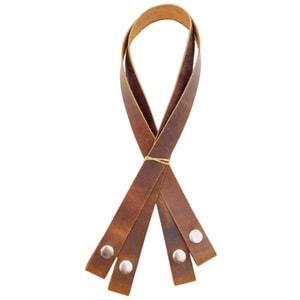 Çanta Aksesuar Gerçek Deri Çıtçıtlı Çanta Sapı Crazy Oil Hardal Sarı Renk Gümüş Metalli