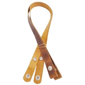 Çanta Aksesuar Gerçek Deri Çıtçıtlı Çanta Sapı Crazy Oil Hardal Sarı Renk Gümüş Metalli