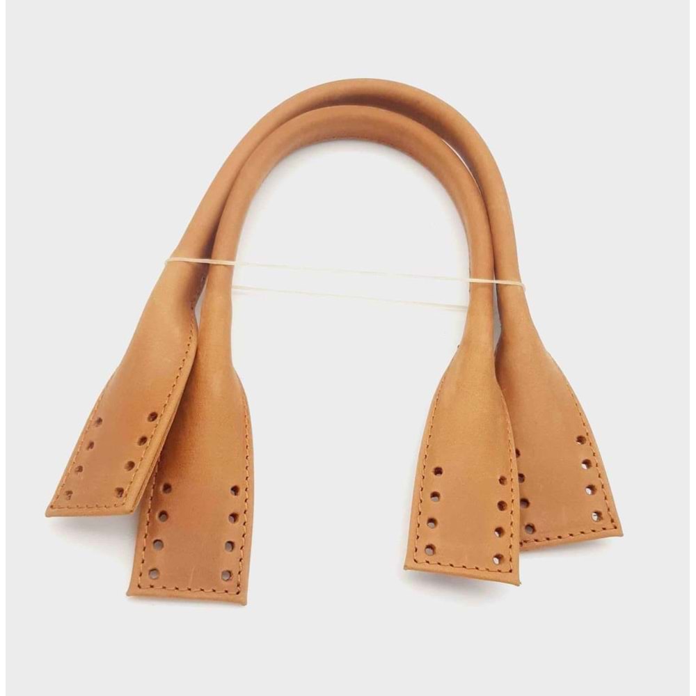 Çanta Aksesuar Gerçek Deri Kısa Pelikan Model Çanta Sapı Açık Taba Renk