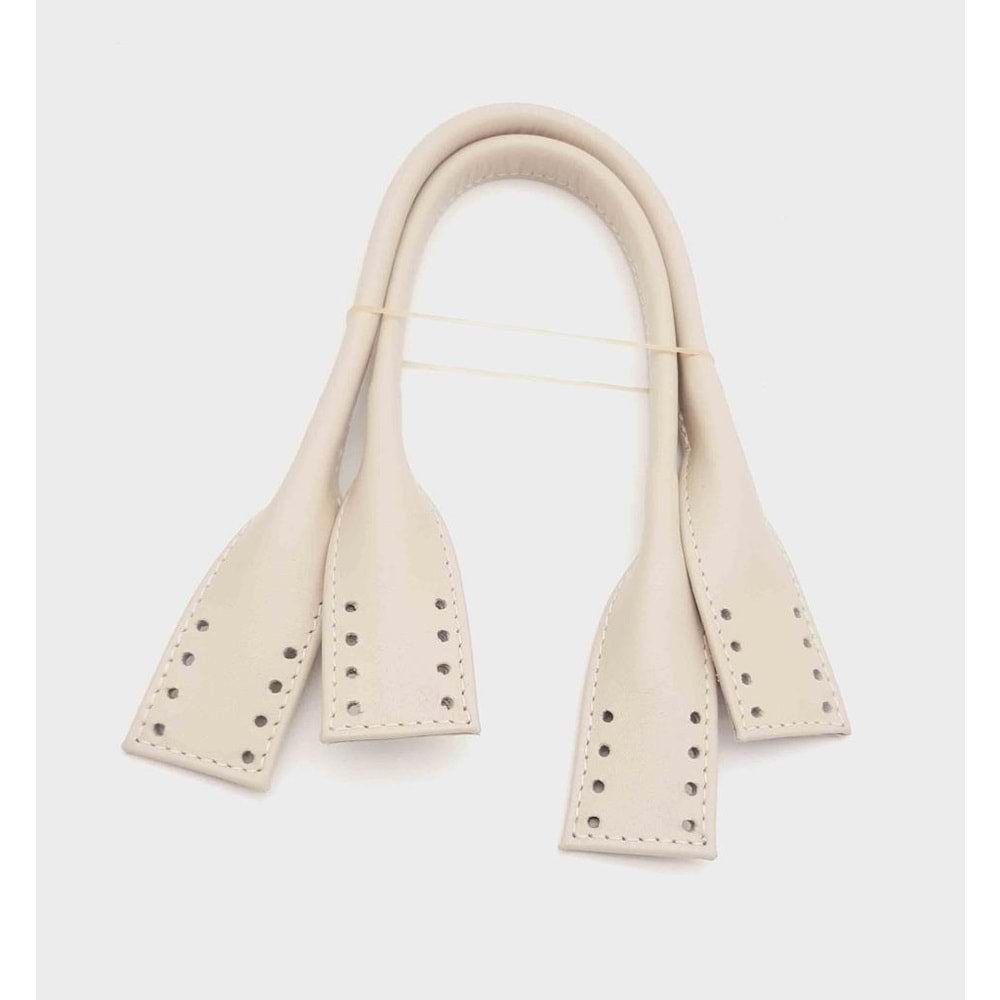 Çanta Aksesuar Gerçek Deri Kısa Pelikan Model Çanta Sapı Bej Renk