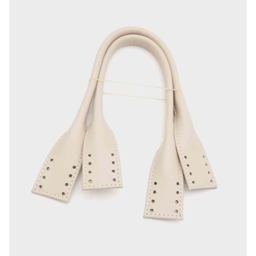 Çanta Aksesuar Gerçek Deri Kısa Pelikan Model Çanta Sapı Bej Renk