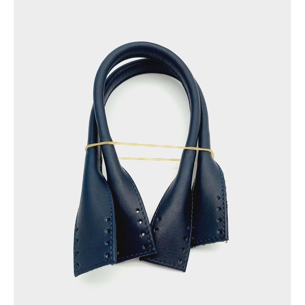 Çanta Aksesuar Gerçek Deri Kısa Pelikan Model Çanta Sapı Lacivert Renk