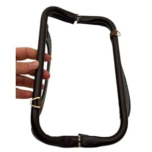 Çanta Aksesuar 25 cm Suni Derili Koyu Kahve Renk Gizli Çanta Bursu Yeni Model