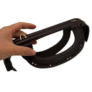 Çanta Aksesuar 25 cm Suni Derili Koyu Kahve Renk Gizli Çanta Bursu Yeni Model