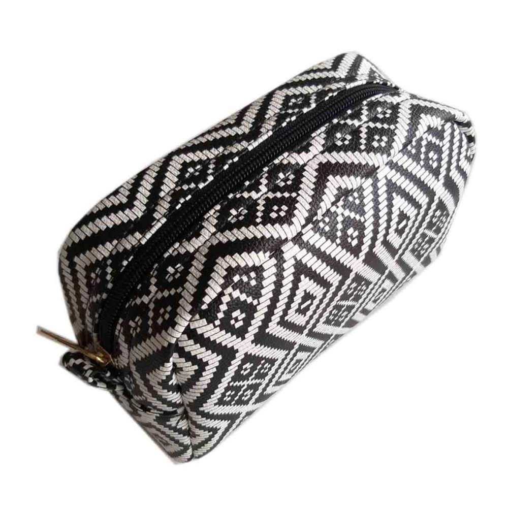 Çanta Aksesuar Desenli El İşi Hobi, Makyaj Çantası Organizer Jumbo Kilim Desen