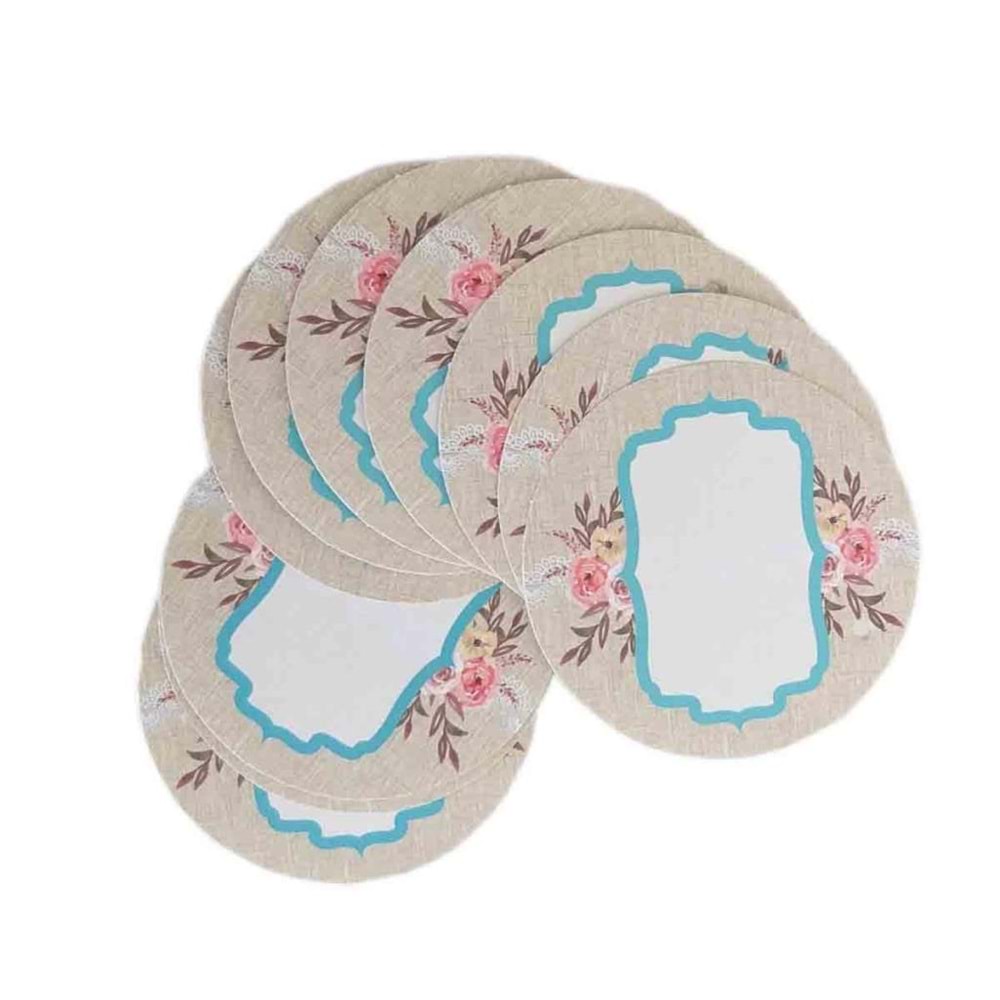 Çanta Aksesuar 10Lu 7Cm Yuvarlak Yazısız Etiket