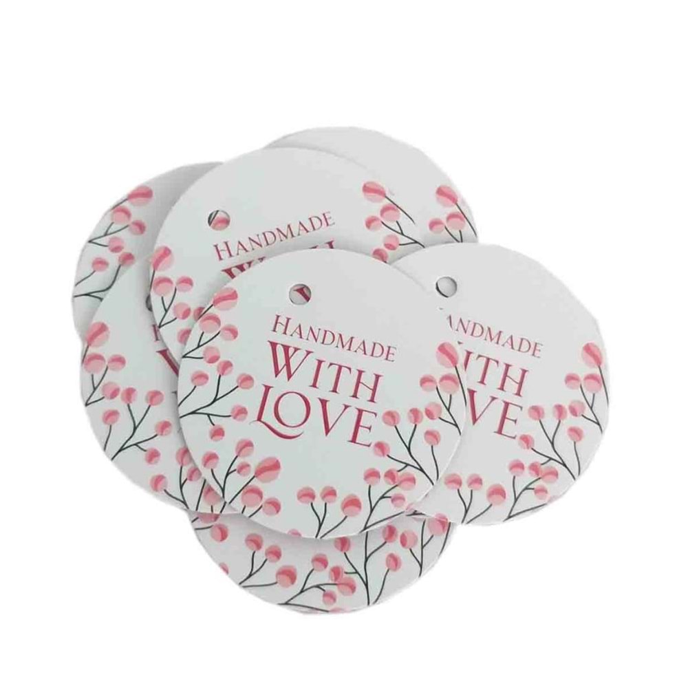 Çanta Aksesuar Etiket Handmade With Love 10Lu