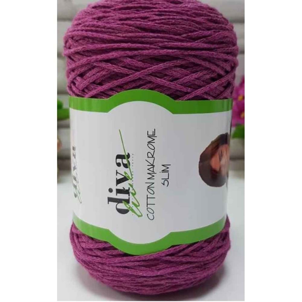 Çanta Aksesuar Diva Pamuk Makrome Mürdüm (İnce)