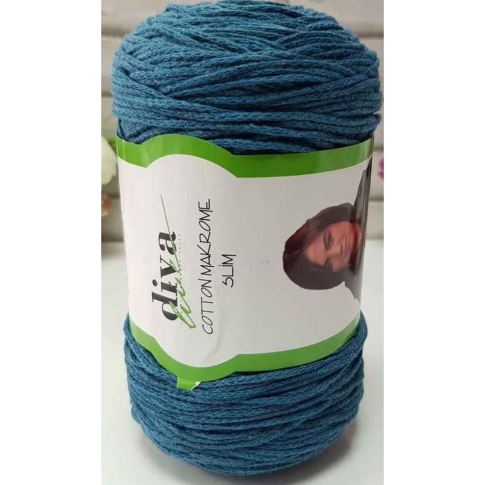 Çanta Aksesuar Diva Pamuk Makrome Petrol Renk (İnce)