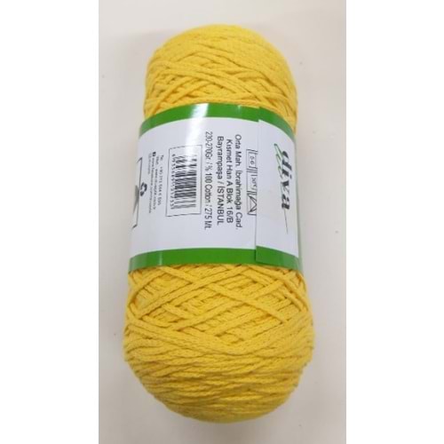 Çanta Aksesuar Sarı Renk İnce Pamuk Makrome