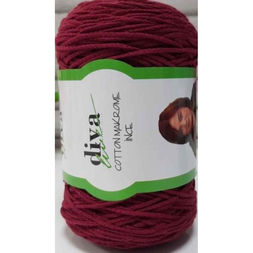 Çanta Aksesuar Diva Pamuk Makrome Bordo (İnce)