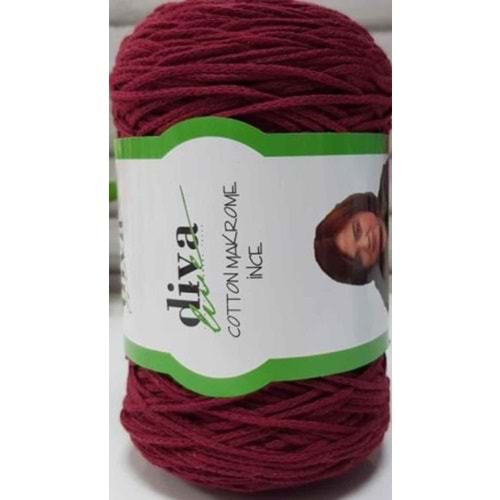 Çanta Aksesuar Diva Pamuk Makrome Bordo (İnce)