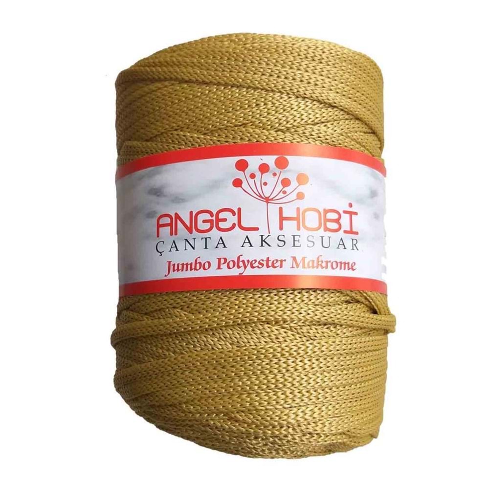 Çanta Aksesuar Gold Renk 5 Mm Jumbo Polyester Makrome No:23