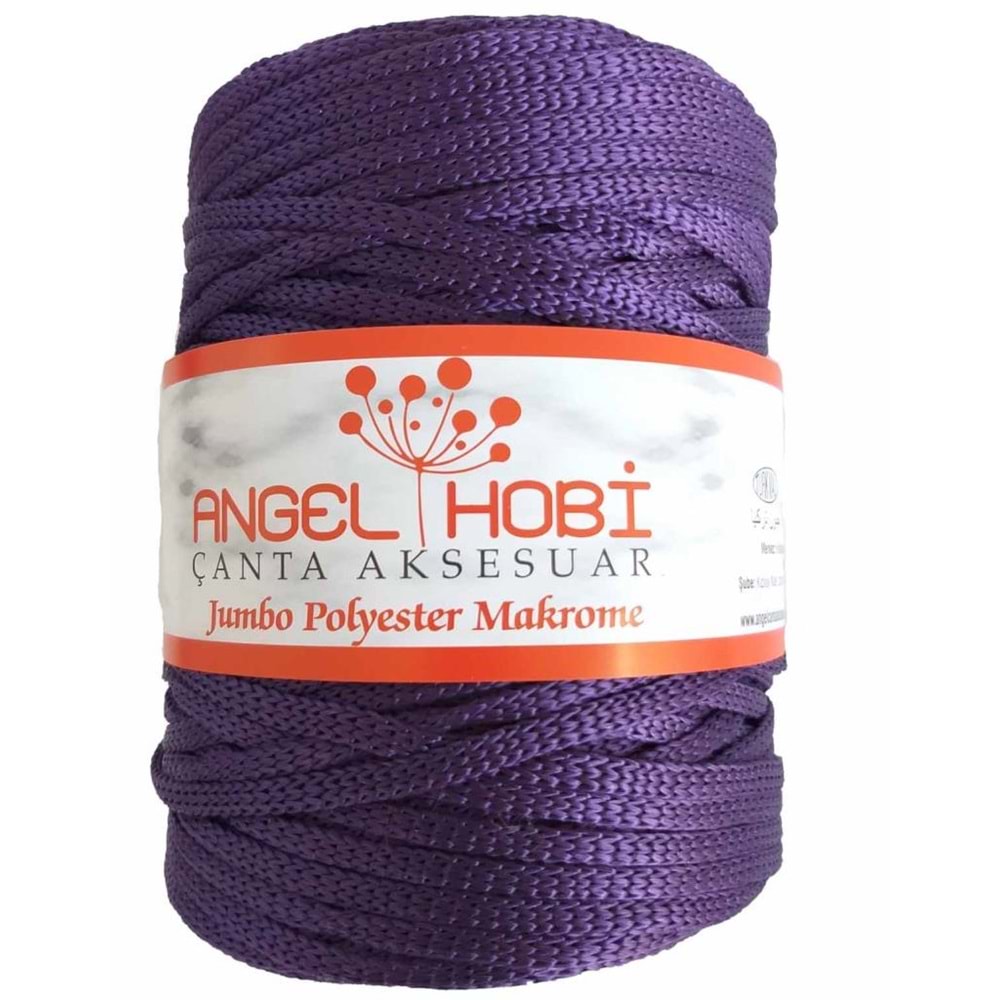 Çanta Aksesuar Mor Renk 5 Mm Jumbo Polyester Makrome No:18