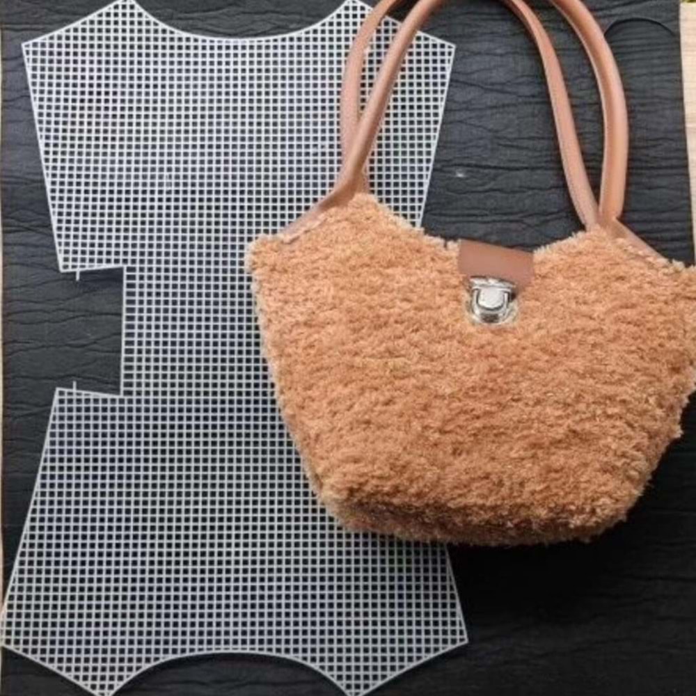 Çanta Aksesuar Kelebek Model Plastik Kanvas Siyah Renk