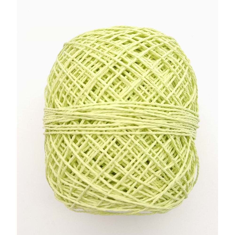 Çanta Aksesuar Fosforlu Yeşil Renk 100 Gr Sarılmış Kağıt İp