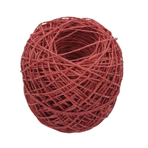 Çanta Aksesuar 100 Gr Sarılmış Kağıt İp Açık Kırmızı