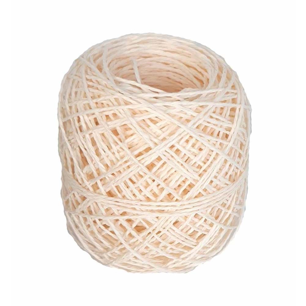Çanta Aksesuar Krem Renk 50 Gr Sarılmış Kağıt İp
