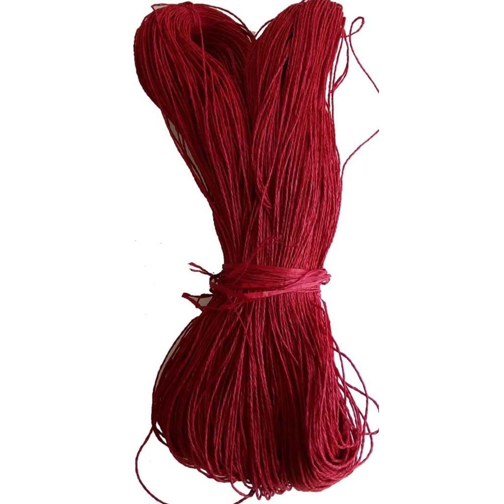 Çanta Aksesuar Koyu Kırmızı Renk Kağıt İp 200 Gr