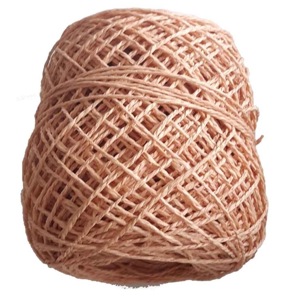 Çanta Aksesuar Sarılmış Kağıt İp Koyu Somon