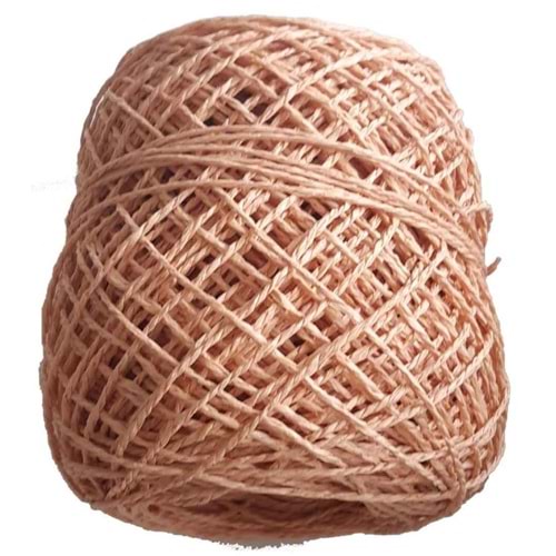 Çanta Aksesuar Sarılmış Kağıt İp Koyu Somon